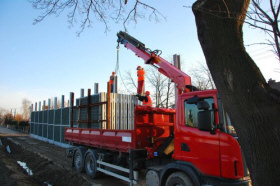 Installation of sound barriers